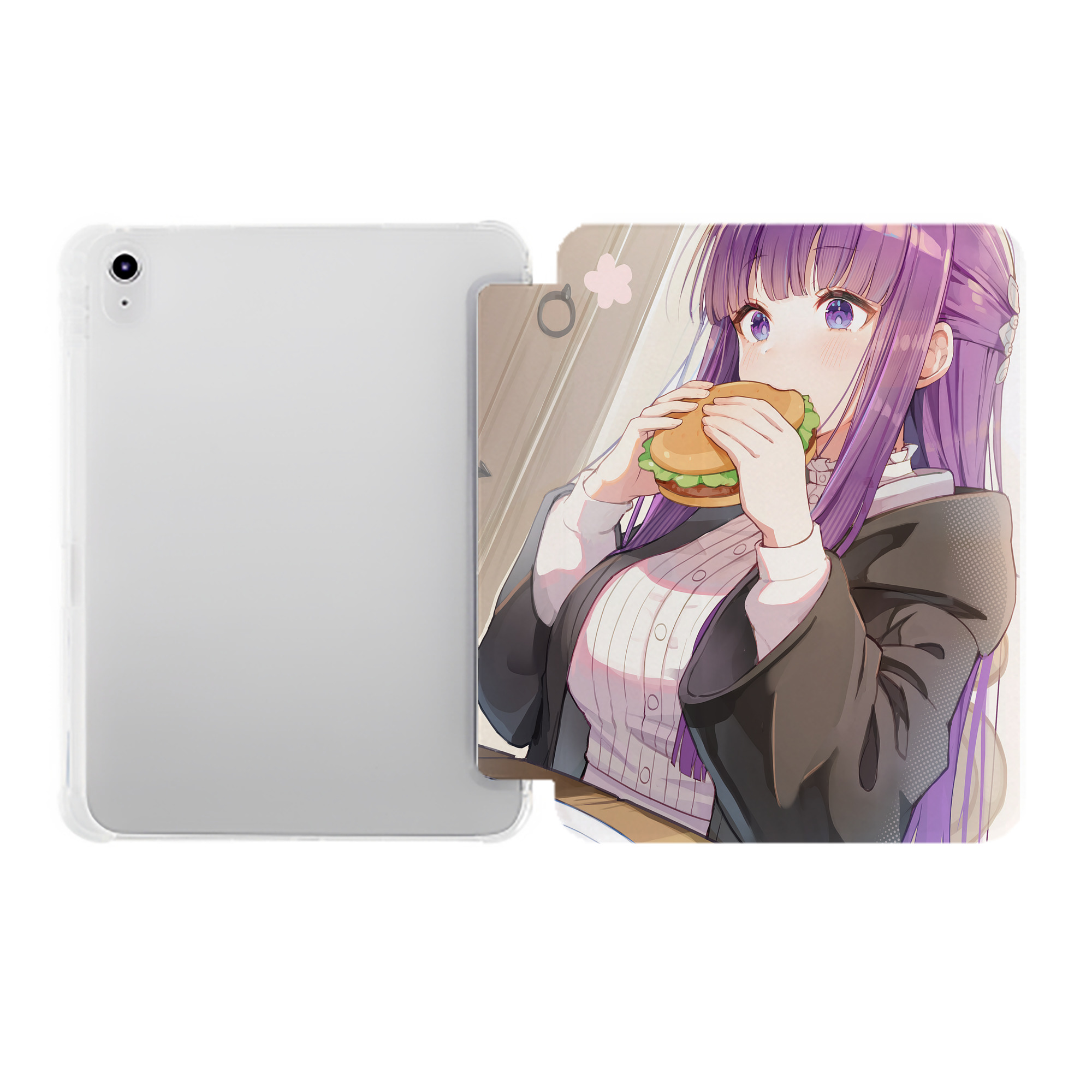 （画像用） 葬送のフリーレン Frieren IPad ケース ペン収納付き 三つ折りスタンド PUレザー×シリコン 対応機種9.5/10.5/10.9インチ